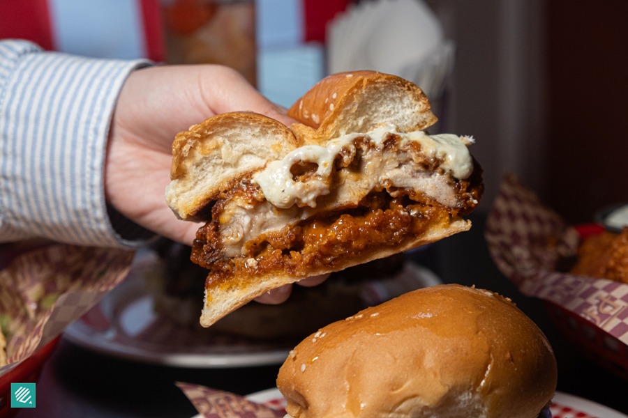 Buffalo Fried Chicken Burger