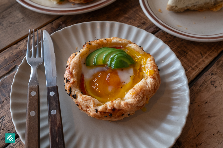 Egg Bacon Avocado Galette