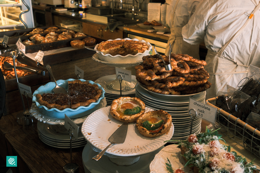 Pies on Display at Ginger Bear - Seoul Cafe