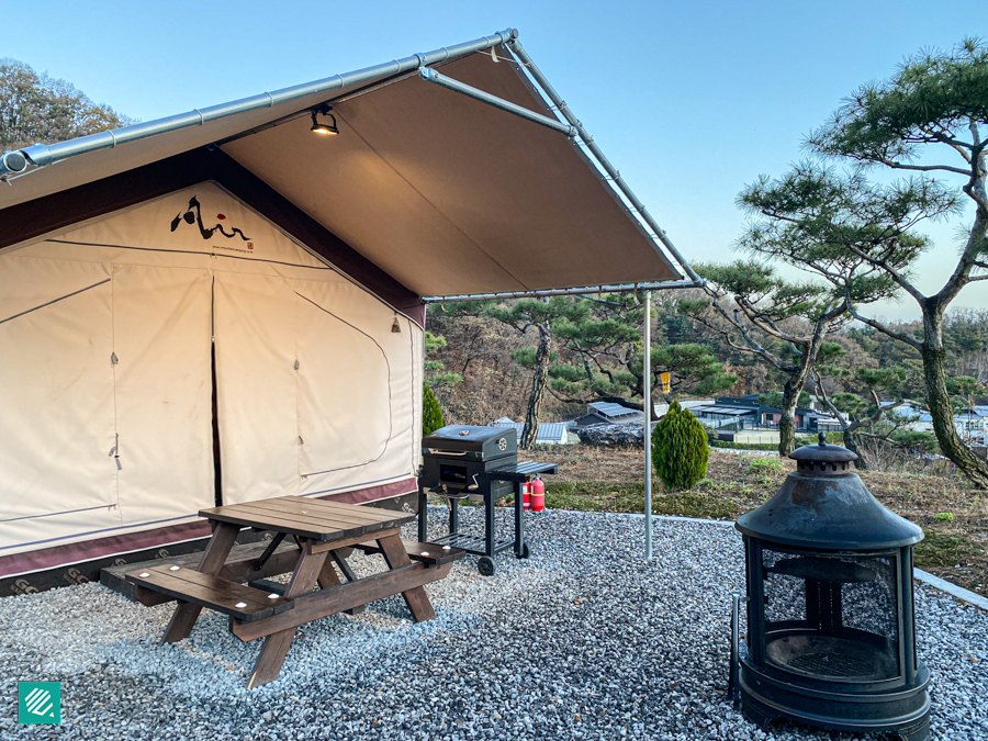 Glamping tents in Gyeonggi-do, Korea