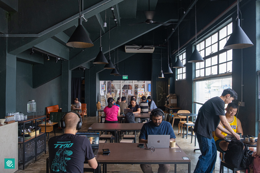 Minimalist interior of Vernacular Coffee