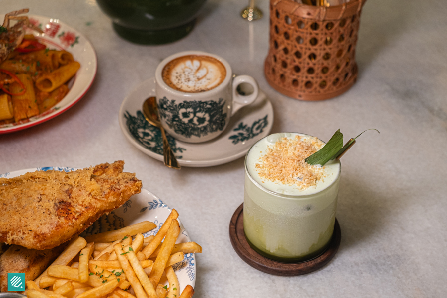 Singapore Latte and Pandan Matcha Cloud Latte