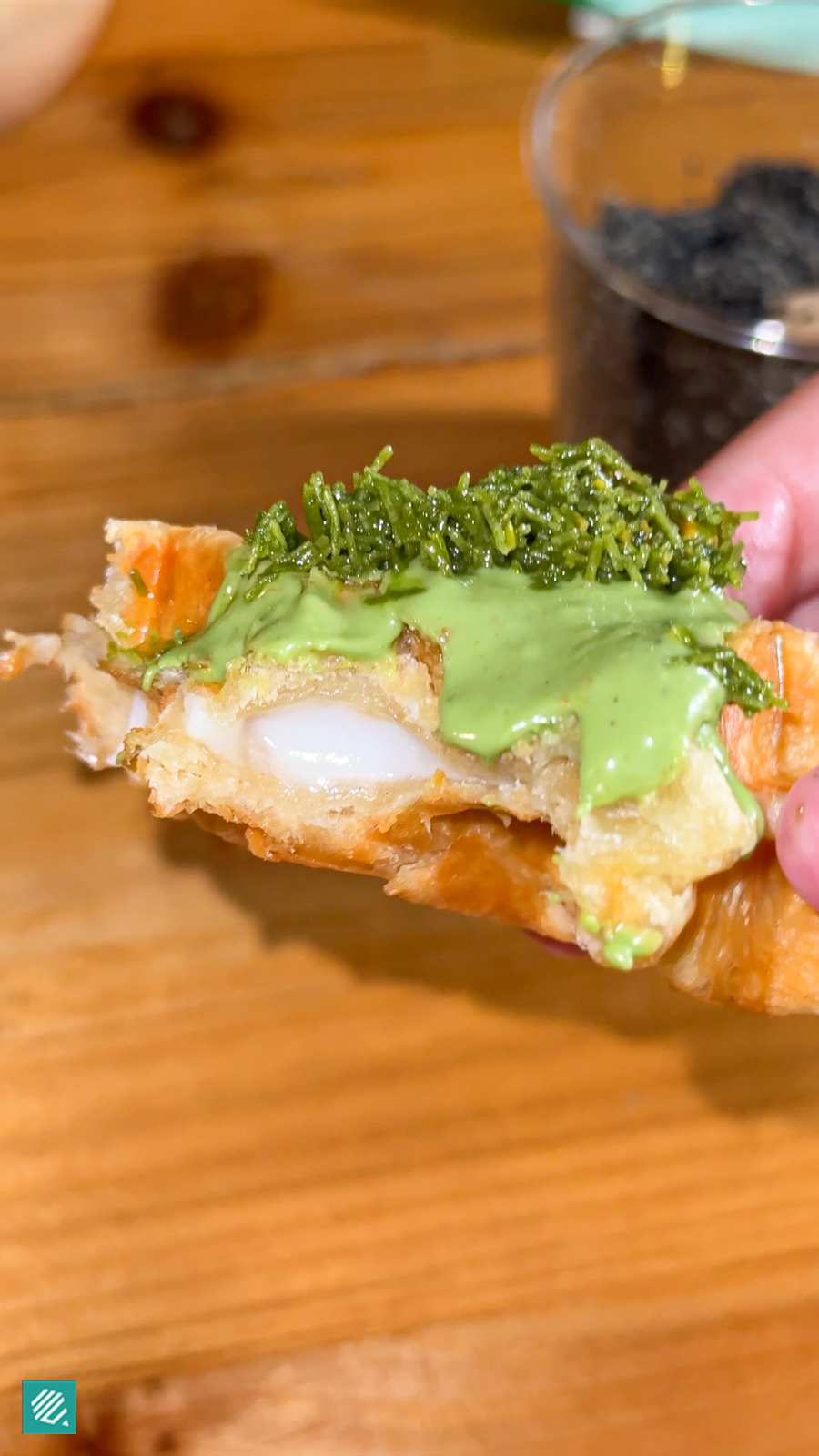 Pistachio Kunafa Croffle