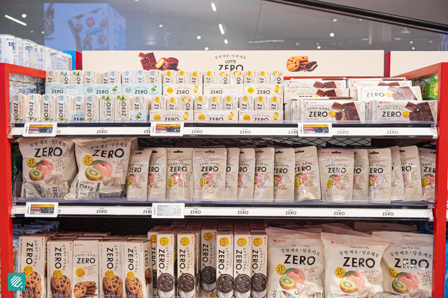 ZERO Sugar Korean snack brand in LOTTE Mart Express VivoCity