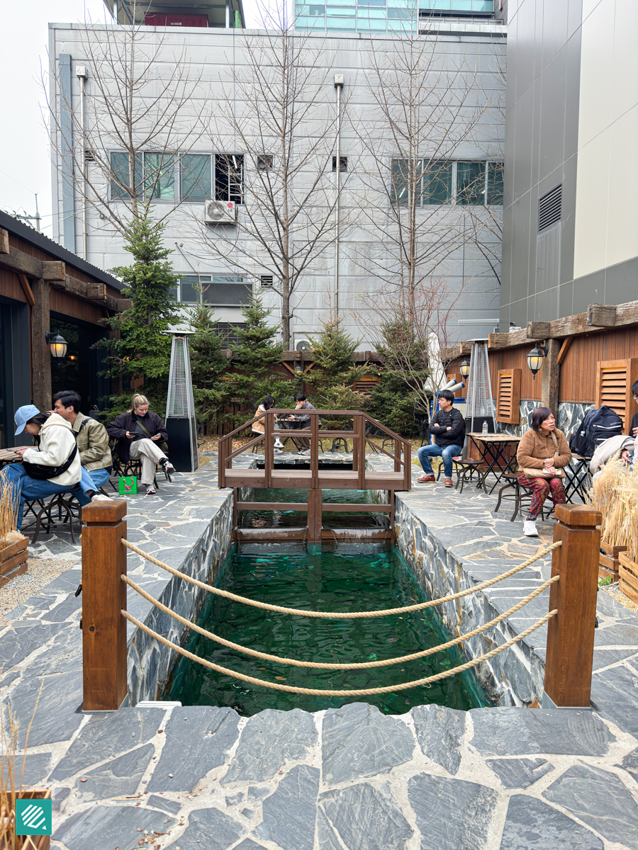 Outdoor lake at Standard Bread
