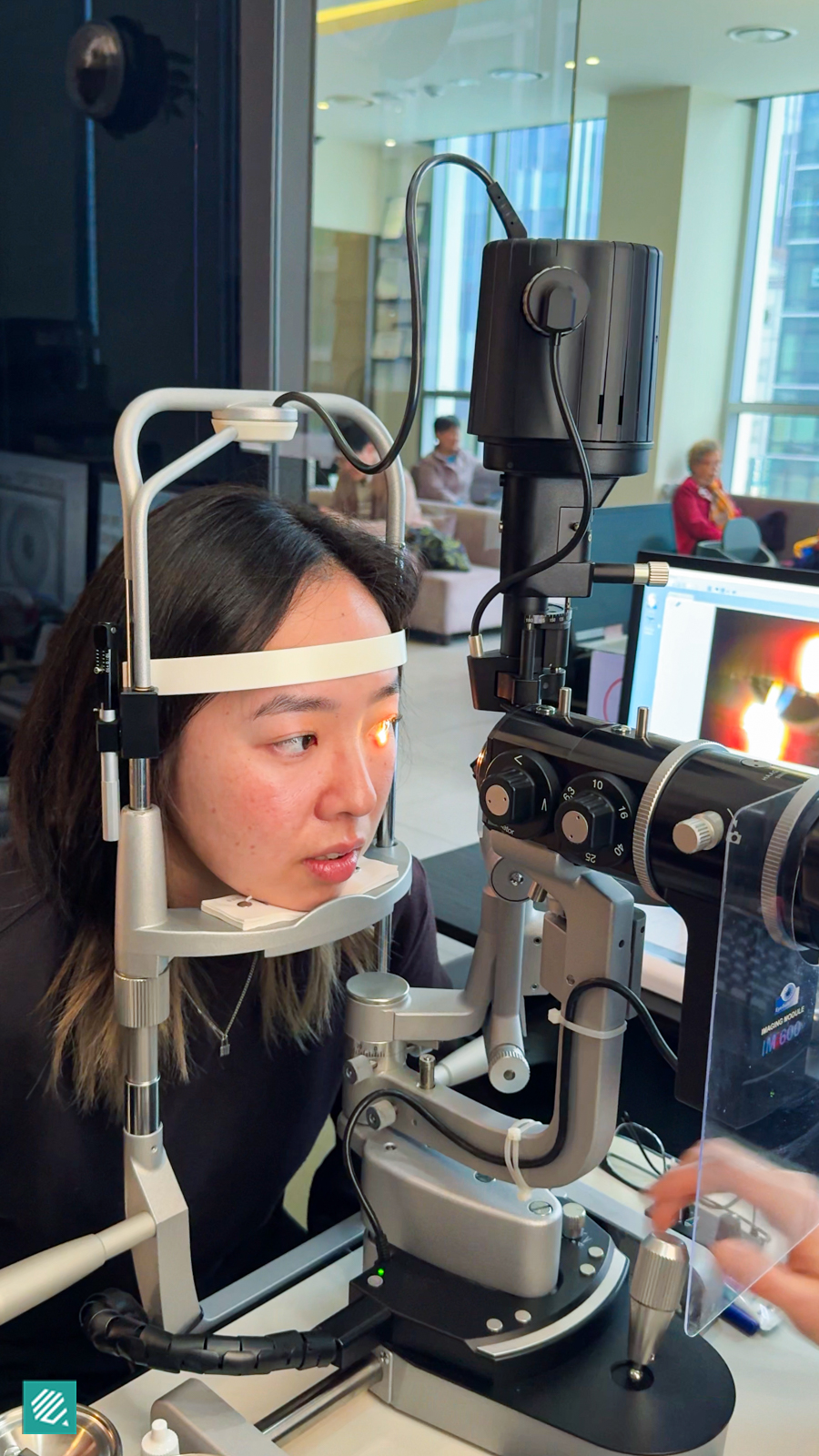 Comprehensive eye test in a Korean eye clinic