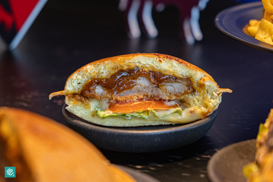 The Golden Chicken Katsu UFO Burger from Swensen's