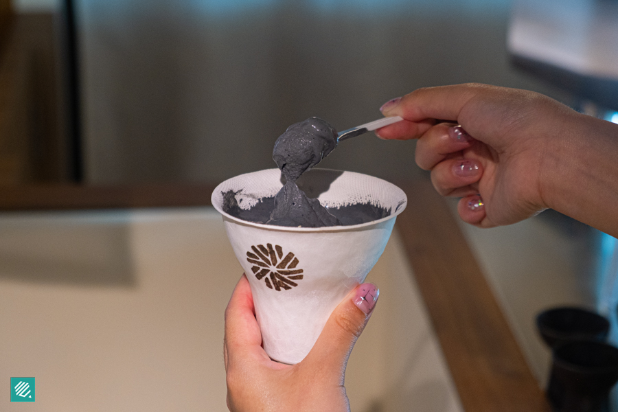 Black sesame tofu gelato at Tofu G pop-up