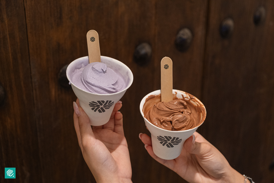 Sweet Potato and chocolate tofu gelato