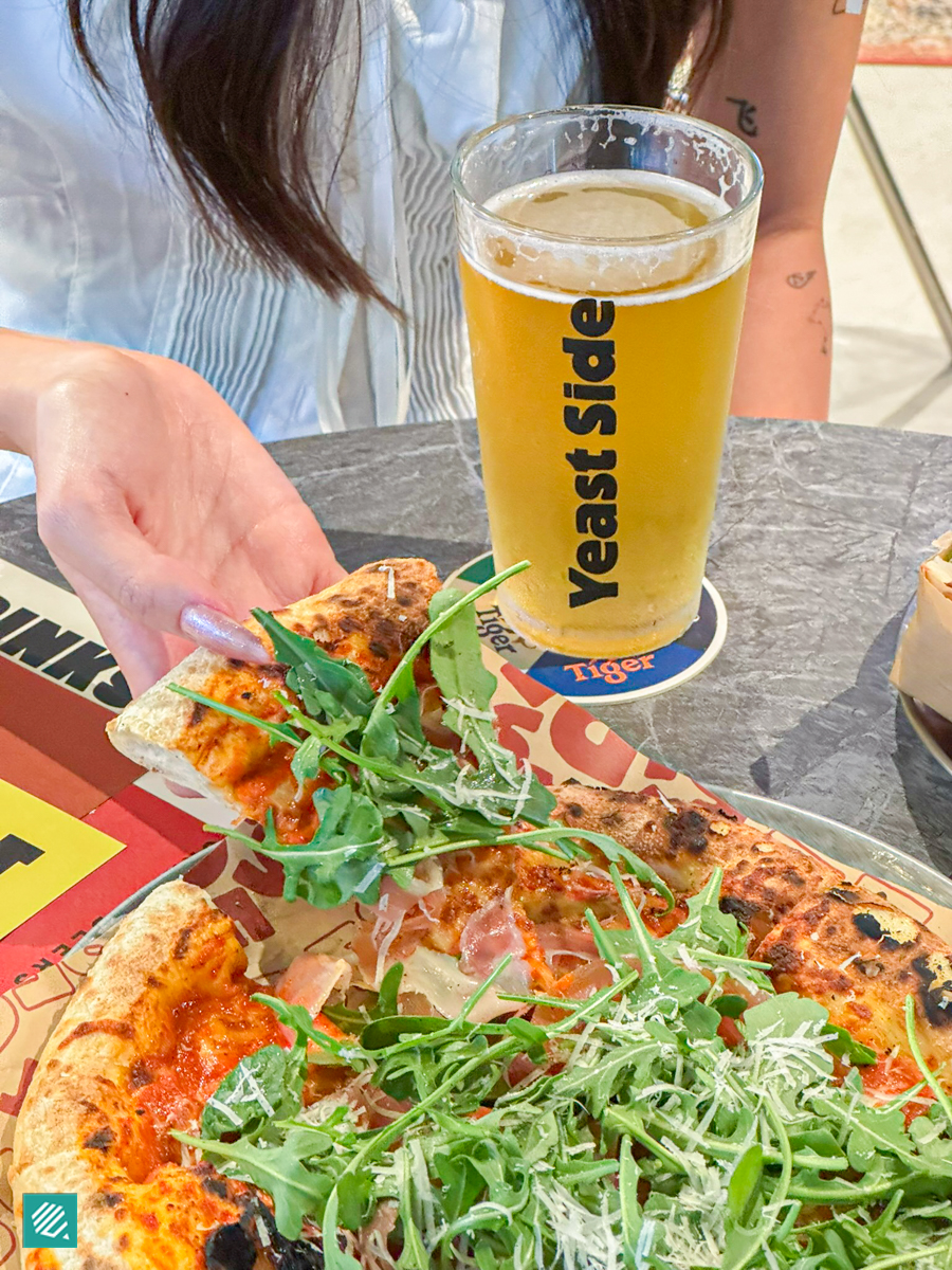 Sourdough pizza at Yeastside Riders' Lounge in Somerset