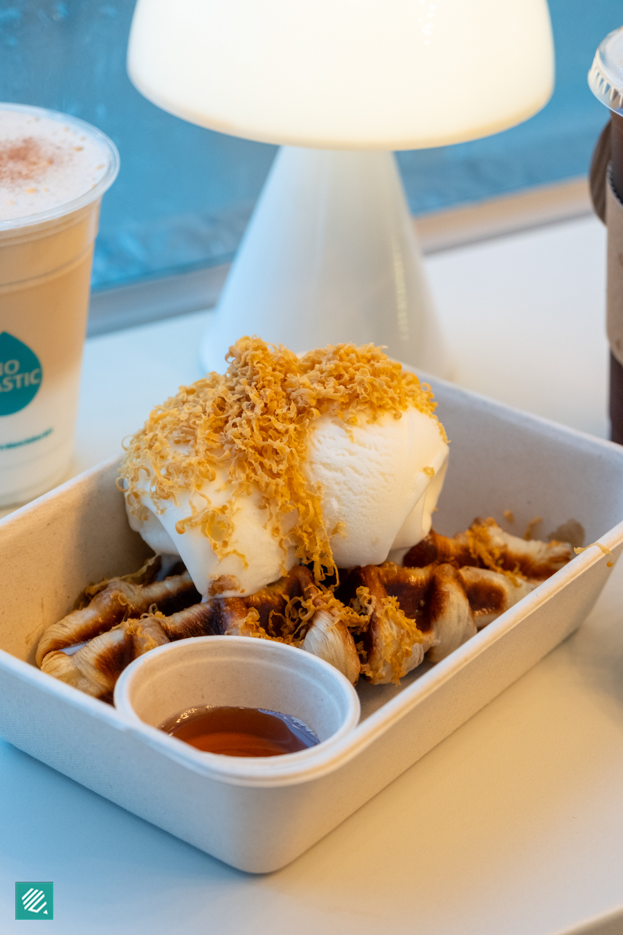 Croffle at favorite cafe in Yangyang