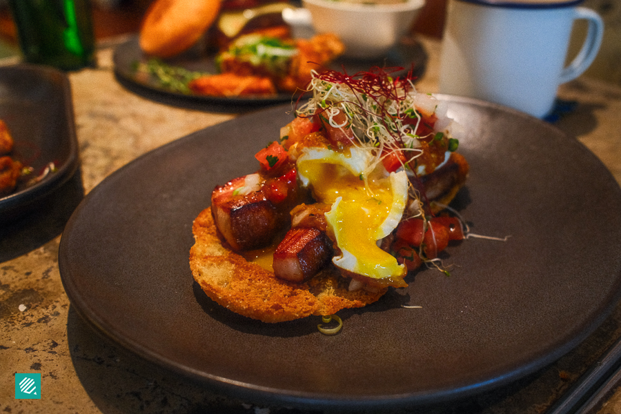 Kafe Utu's version of Eggs Benedict