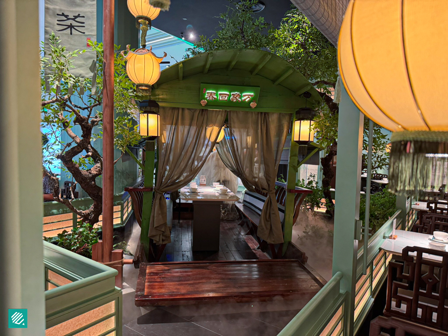 Interior of LONGJING inspired by West Lake