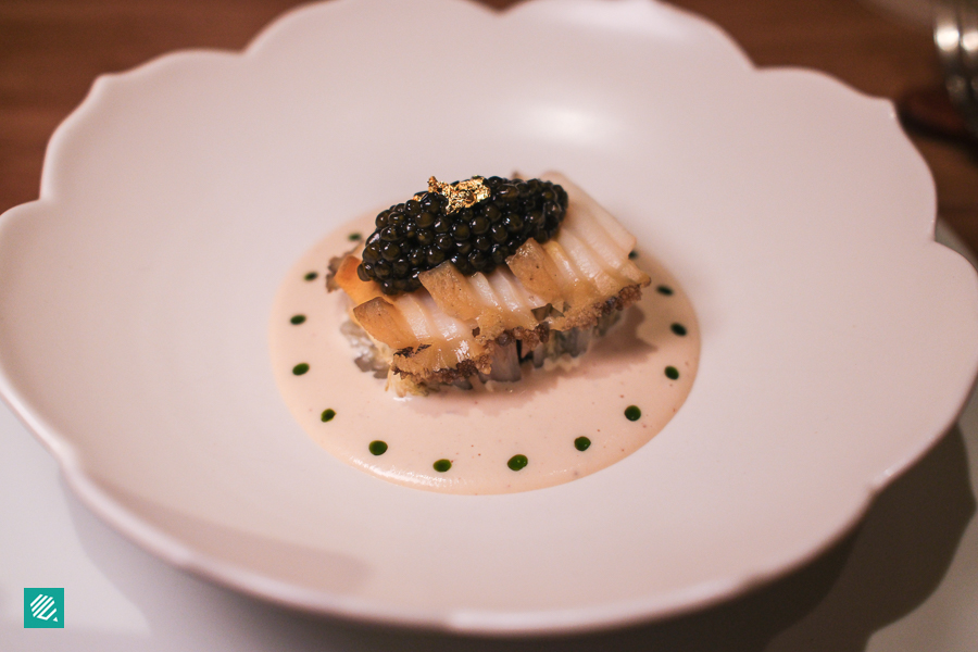 Abalone Dish with Pine Nut Cream
