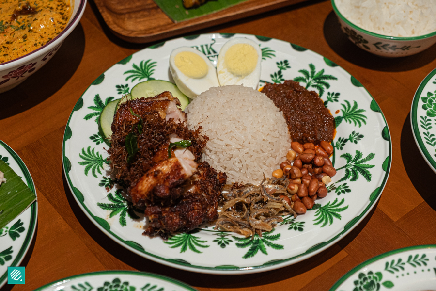  Nasi Lemak with Ayam Berampah