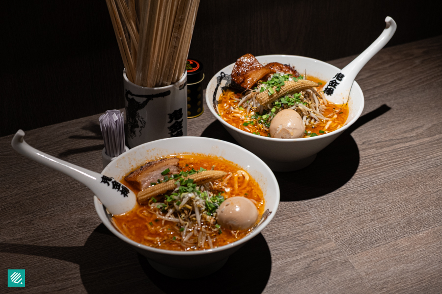 Toukusei Karashibi Miso Ramen and Ajitama Karashibi Miso Ramen 