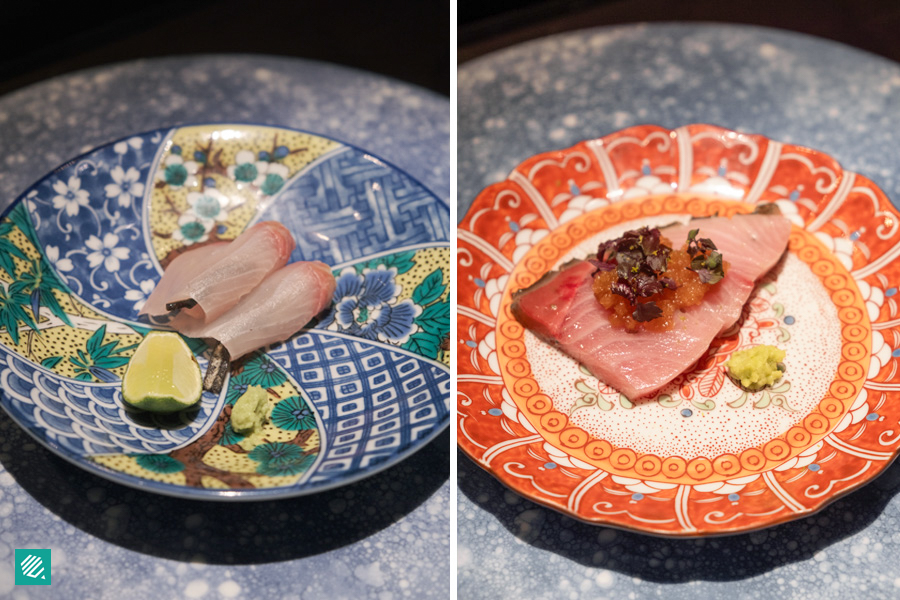 Aged Kamachi and Hokkaido Yellowtail
