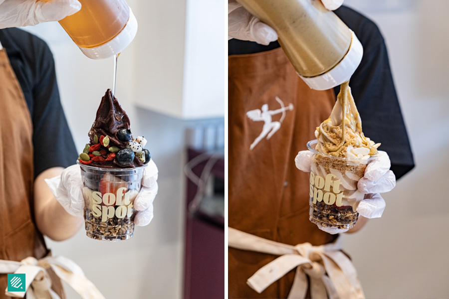 Softspot For Fruits (With Pure Acai), Softspot For Love (With Biscoff Greek Yoghurt)