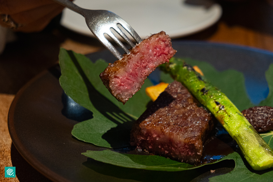 Char-grilled A4 Tochigi Wagyu Beef with Fig & Hazelnuts Pesto