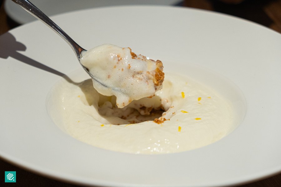 Rare Cheese Cake with Apricot Sauce