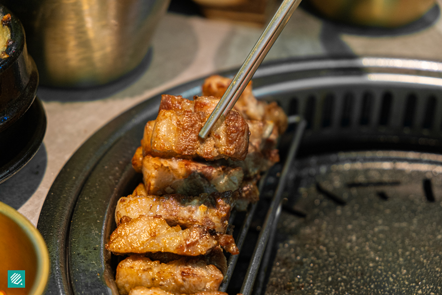 Grill pork belly KBBQ at Kott don 360