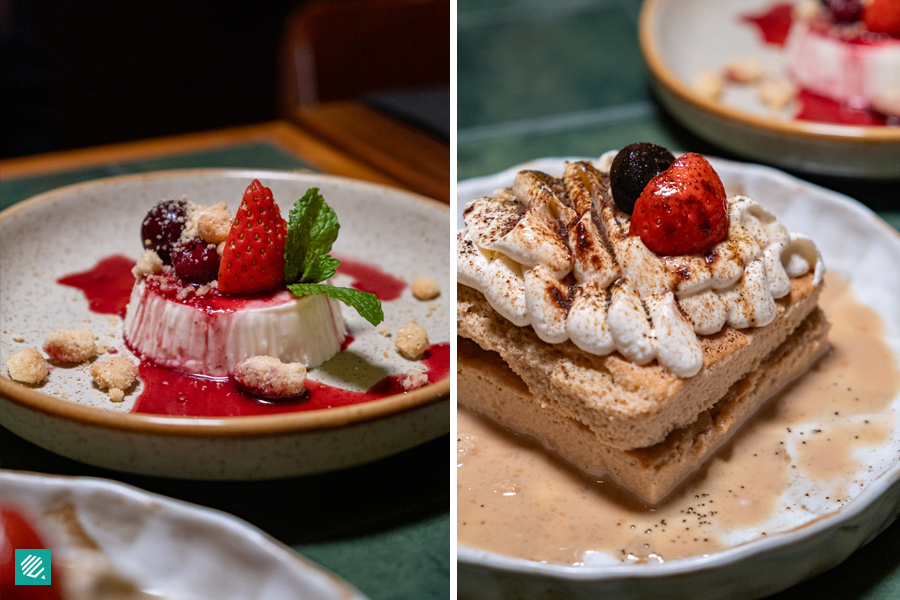 Yuanyang Tres Leches, Kaffir Lime Panna Cotta 