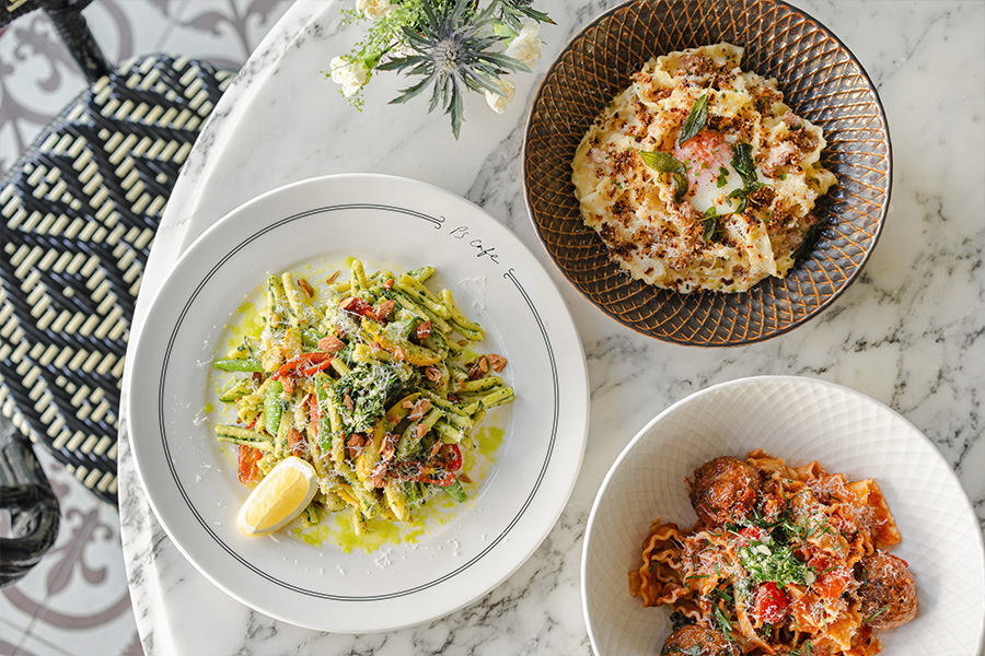 Flatlay of New Pasta Dishes from PS.Cafe Singapore