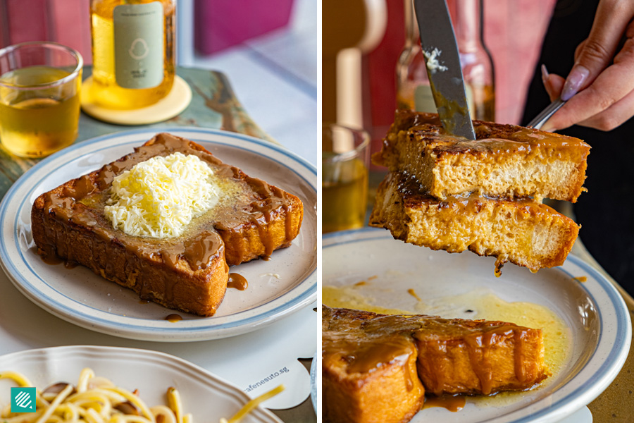 Pandan Coconut Kaya Butter French Toast