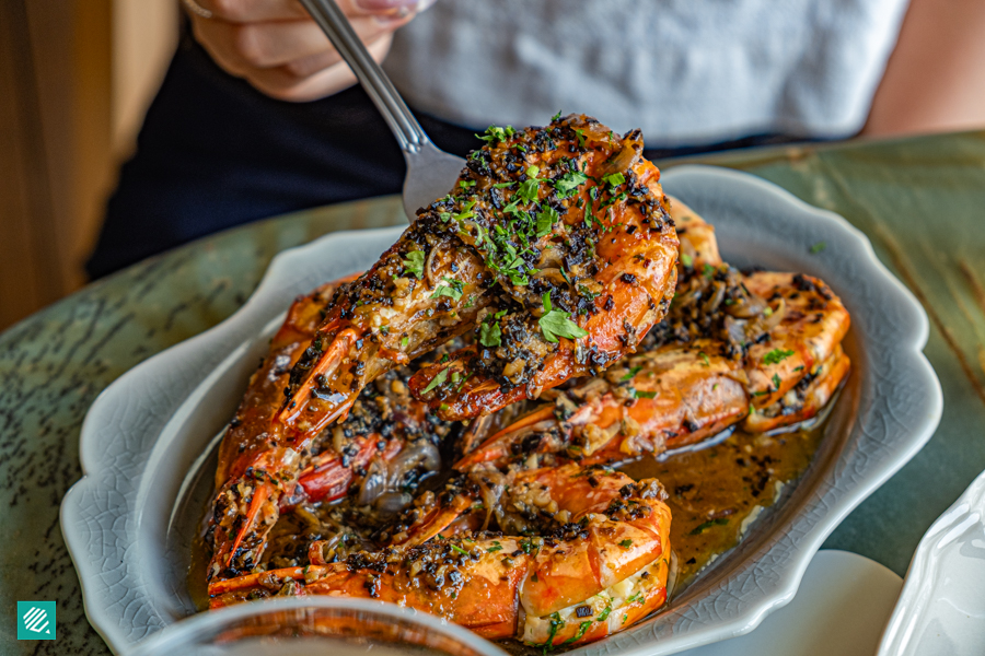 Citrus Ponzu Prawns with Lemon Cream