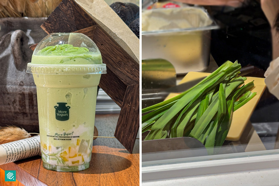 Pandan Cendol Yogurt Shake