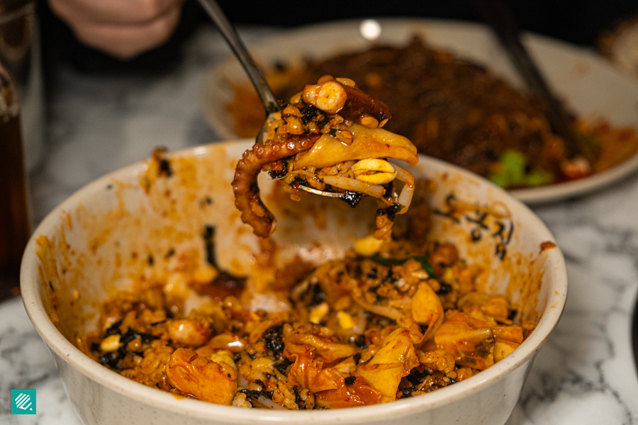 Fire-Grilled Octopus with Seaweed Flake Rice