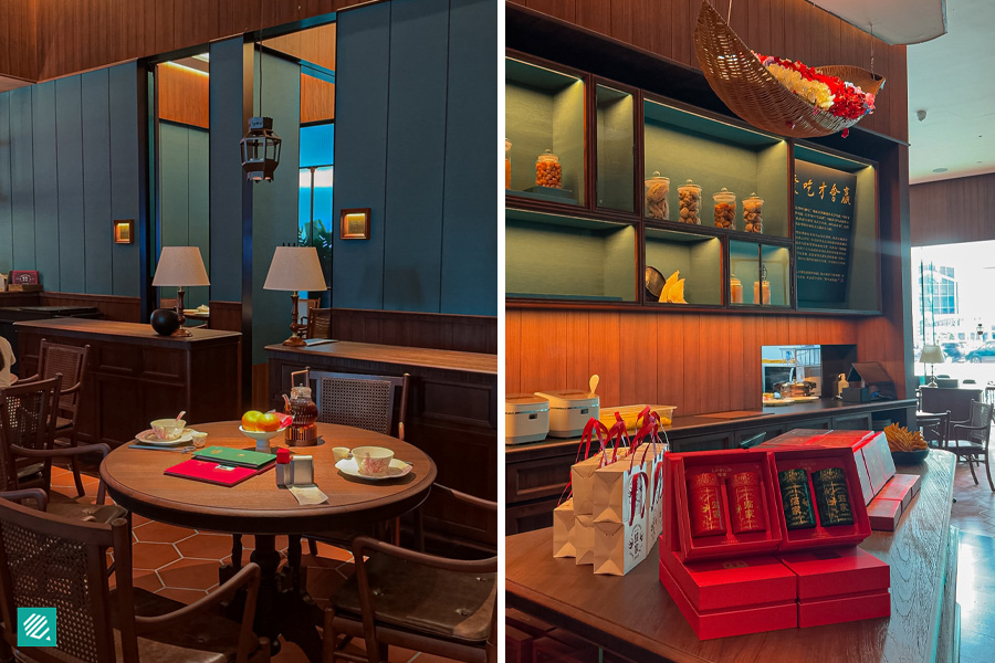Retro interior of LINKUS Restaurant Suntec City
