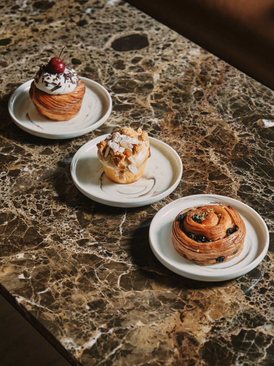 Black Forest Cruffin, Apple Strudel Cake, Apple Rum and Raisin Escargot