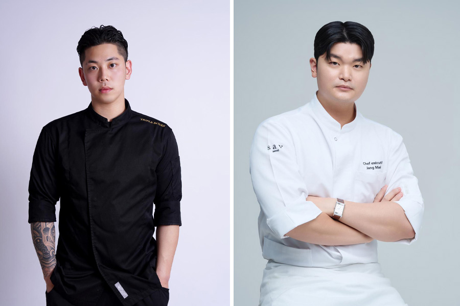 Chef hanyi Jang and Chef Chung Wooyoung for their Culinary Class Wars takeover at Bottega Di Carna
