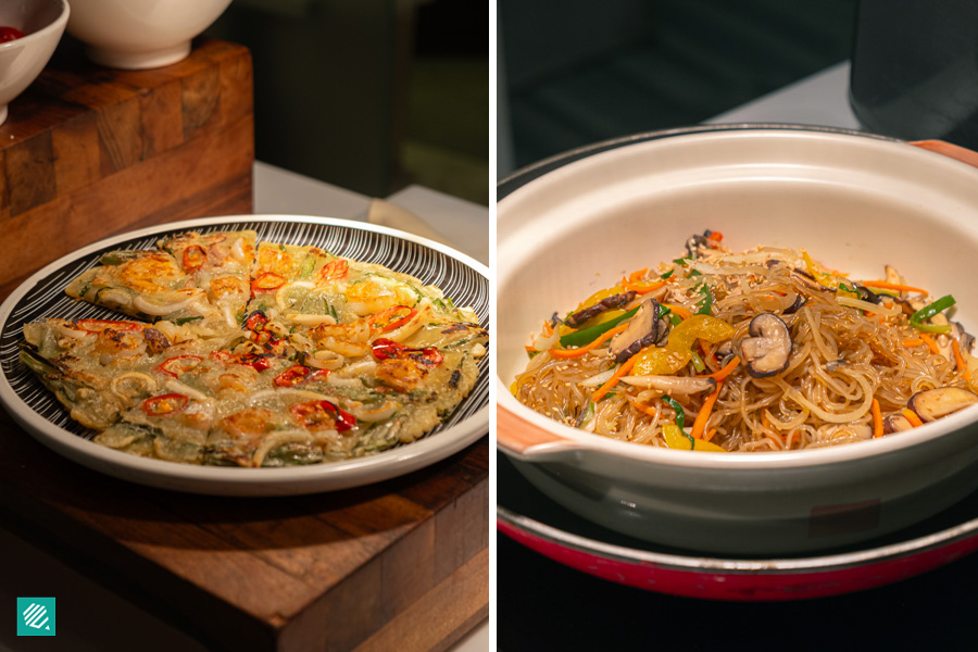 Haemul Pajeon, Japchae at Shangri-La Singapore