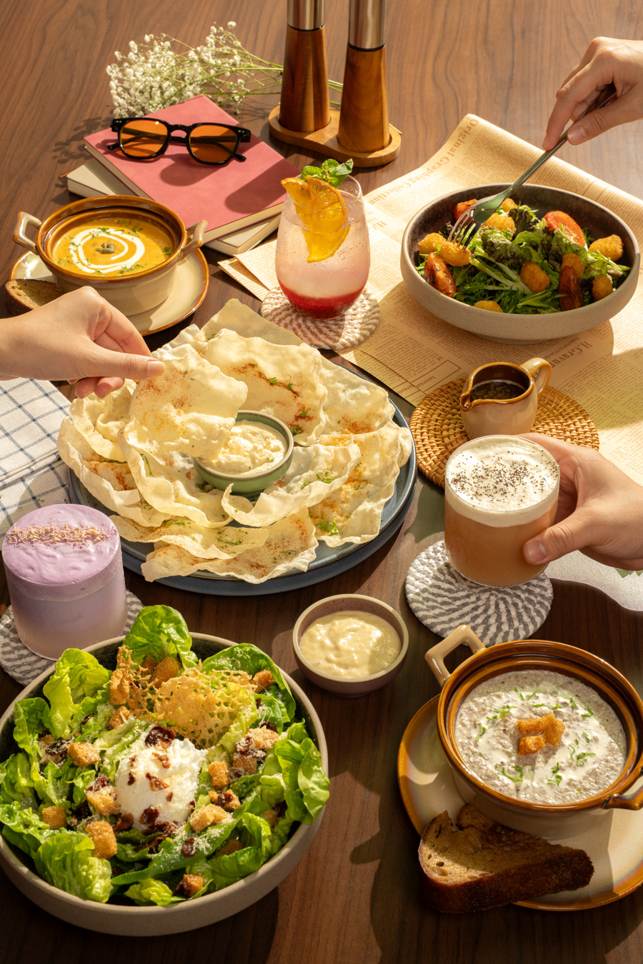 Savoury food menu at Mary Grace Cafe