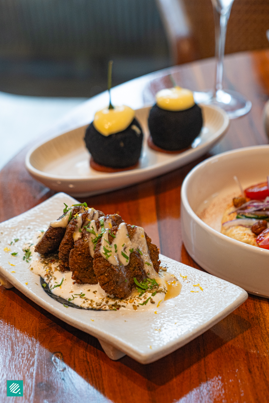 Noa Bomba, Hummus Salad with Pita from Noa by Olivia