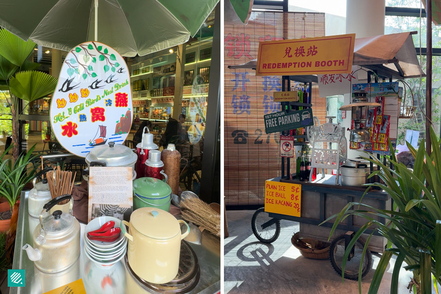 Retro interior at Food Republic Mandai