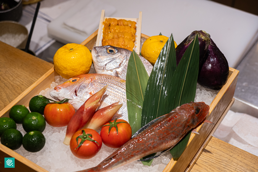 Fresh fish at Haku Sushi omakase