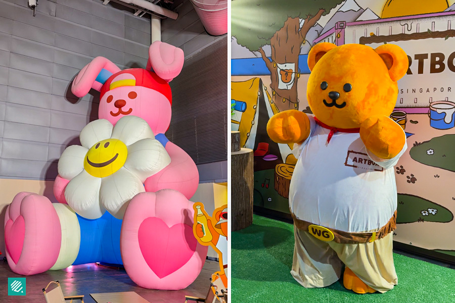 Wiggle Wiggle mascots at ARTBOX CAMP 2026