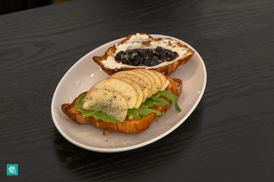 Apple Brie Croissant and Blueberry Cream Cheese Croissant