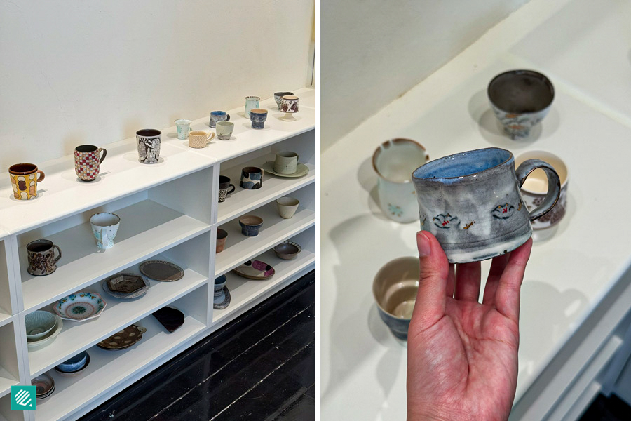 Ceramics at MOZMoji cafe in Chinatown