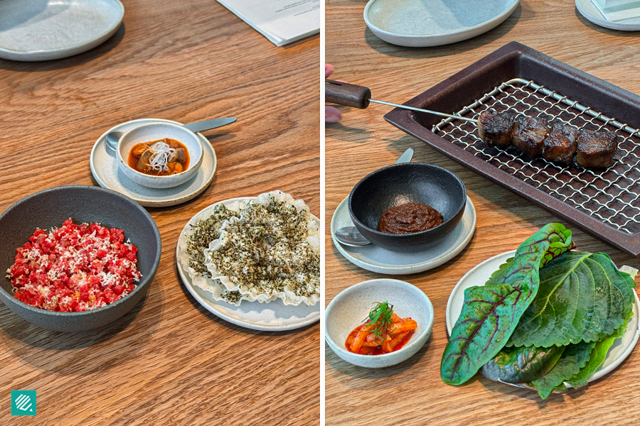 Hanwoo Yukhwe, Charcoal-Grilled Hanwoo Rib Finger