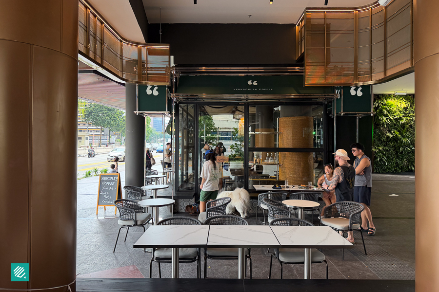 Vernacular Coffee located below Varel Singapore