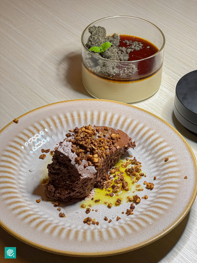 Valrhona Cloud Mousse, Soy Milk Panna Cotta