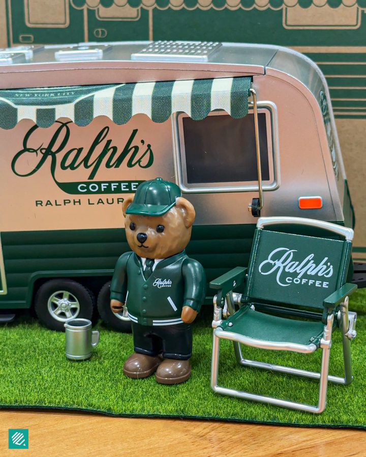 ralph coffee moon cake display set 2026 with a camper van and the polo-bearista figurine 