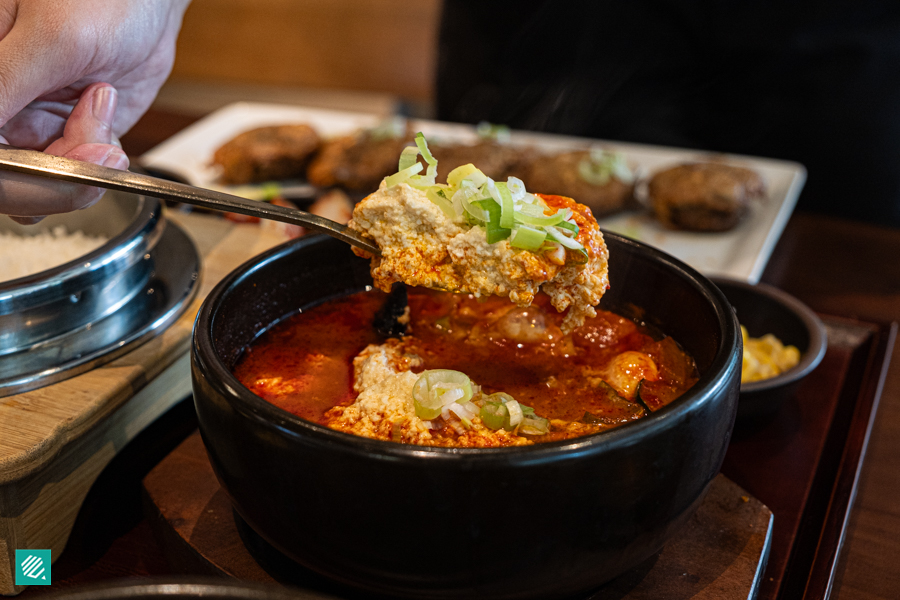 Freshly made Korean tofu - soondubu - from Seoul Tofu Woodleigh Mall
