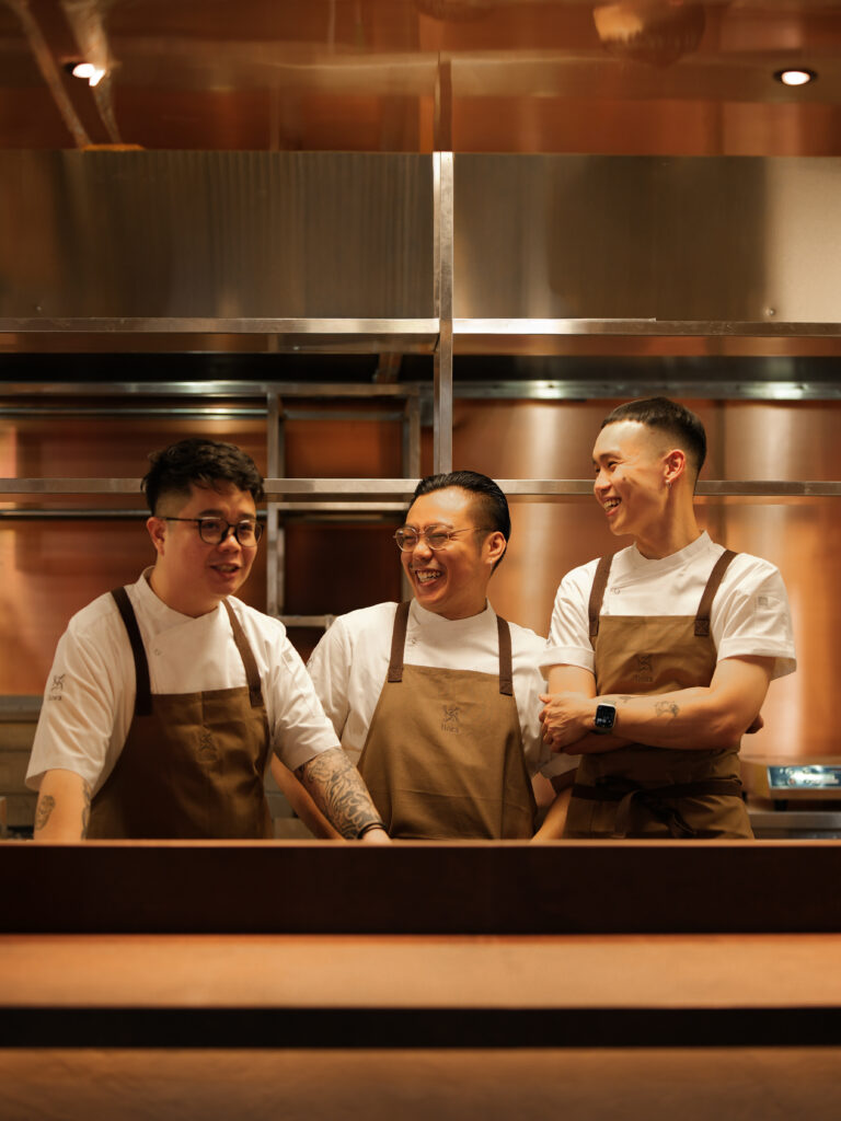 The LIORA culinary team: Gerome Ang, Kenny Chung, Aiken Low