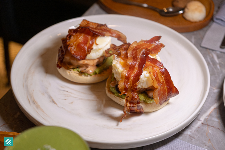 English Breakfast Royale Sandwich at Garden Café, One-Ninety Bar