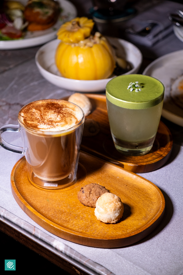 Kopi Cream espresso drink at Garden Café, One-Ninety Bar
Coco Matcha with matcha cold foam at Garden Café, One-Ninety Bar